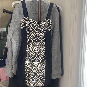 Divided Aztec Bodycon Dress